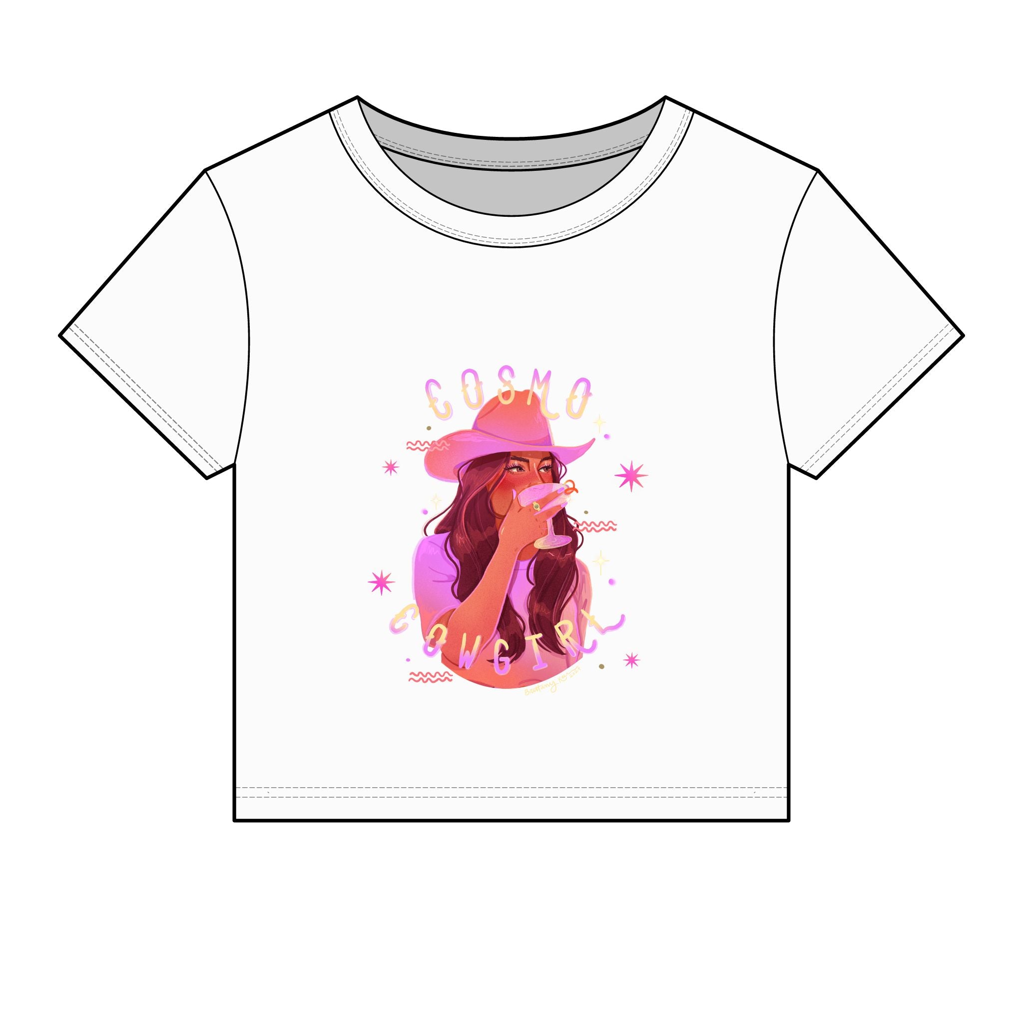 Cosmo Cowgirl Micro Rib Baby Tee