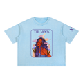 The Moon Mineral Wash Boxy Cotton T-Shirt | Brittany Keller Art x Storylines by Sav