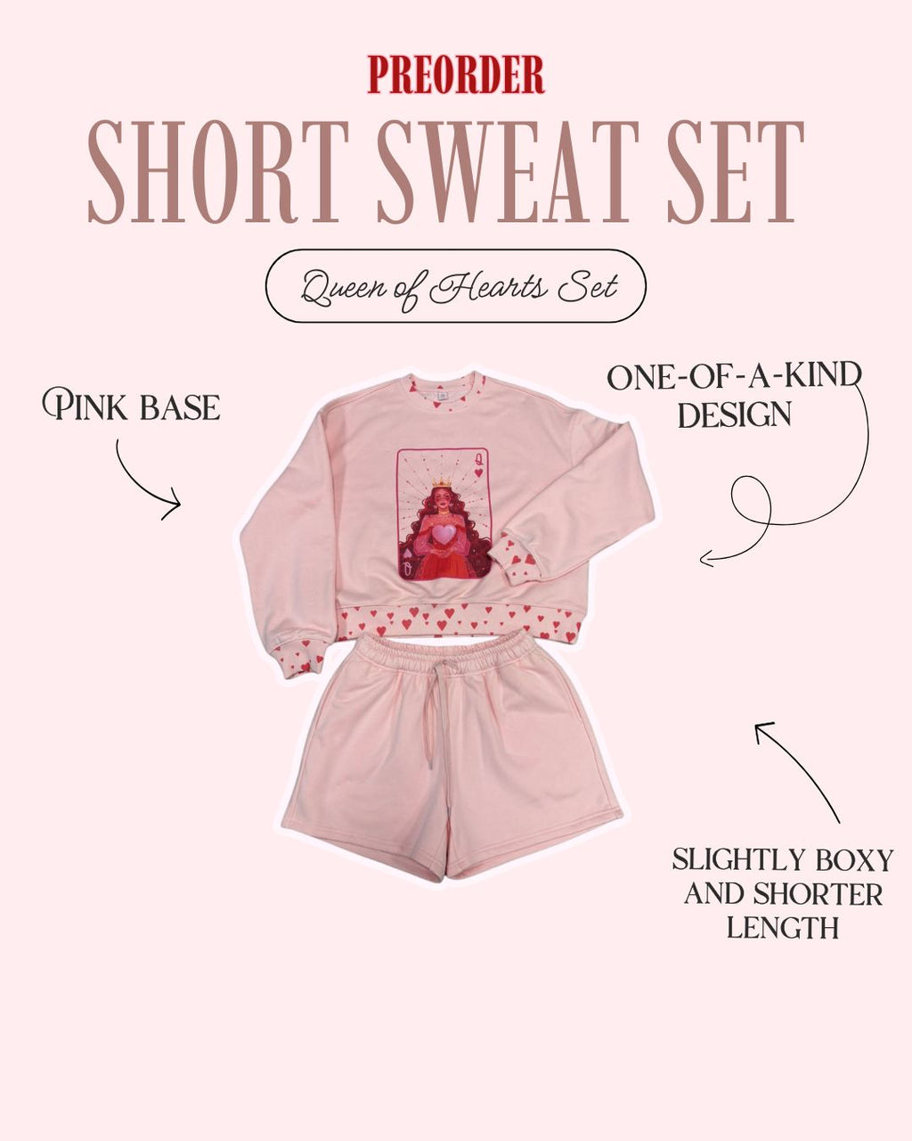 PRE-ORDER: Queen of Hearts Sweat Set