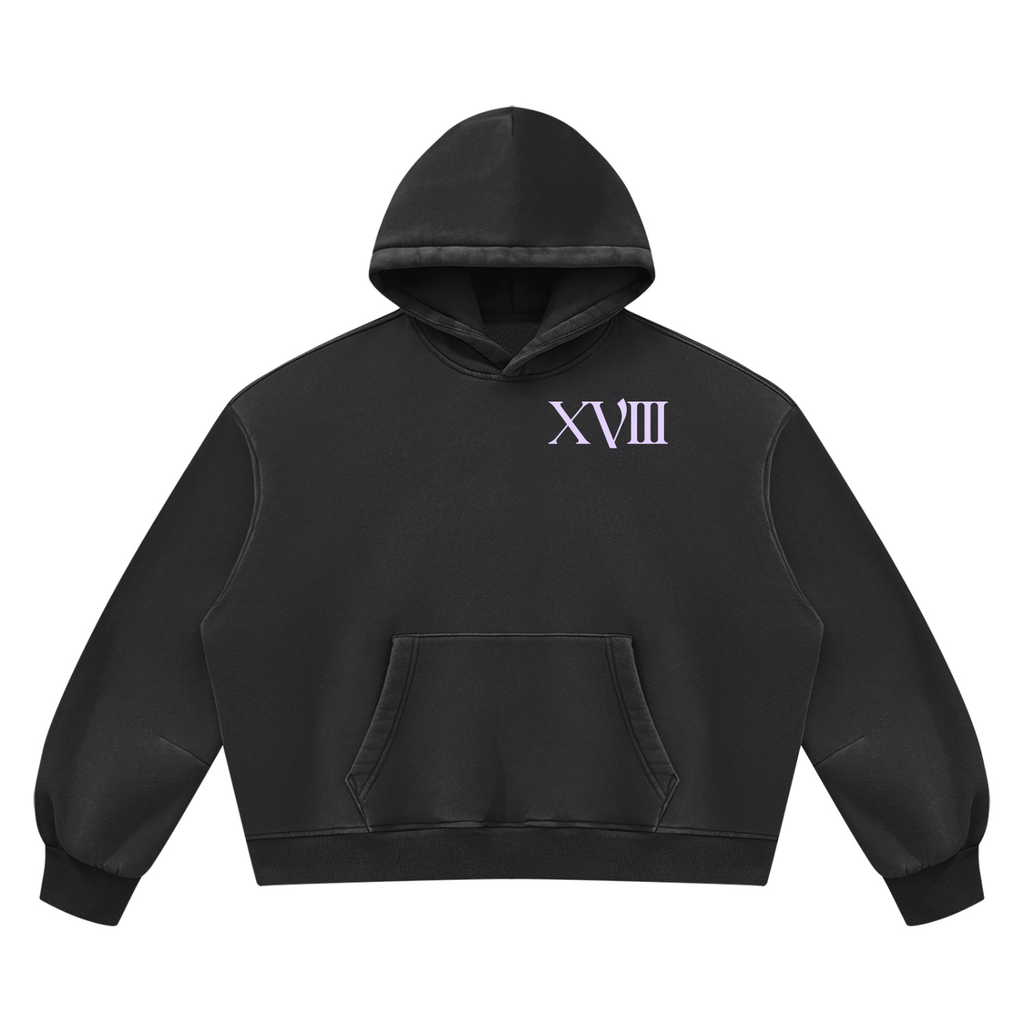 The Moon Vintage Wash Boxy Fleece Hoodie | Brittany Keller Art x Storylines by Sav