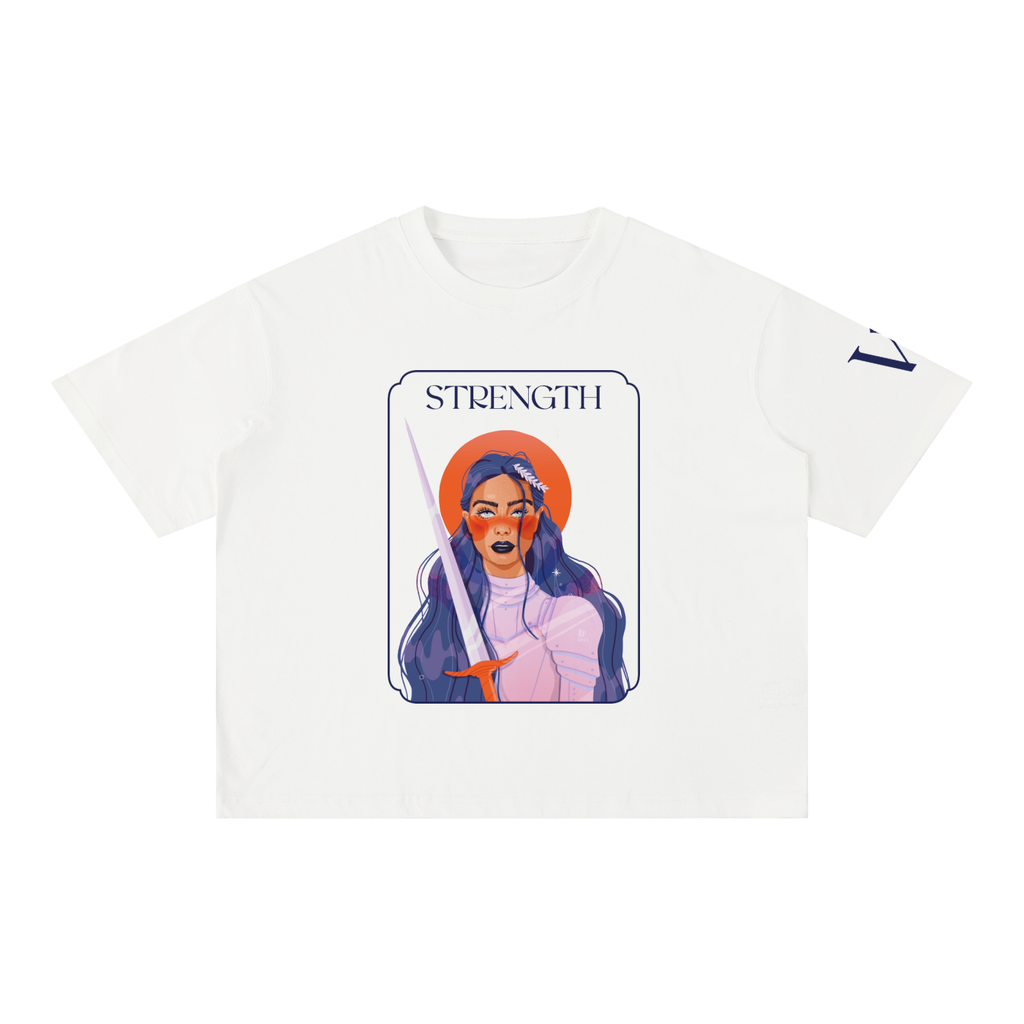 Strength Mineral Wash Boxy Cotton T-Shirt | Brittany Keller Art x Storylines by Sav