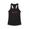 Black tank top with red chili pepper design on a white background