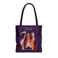 death tote bag with black strap