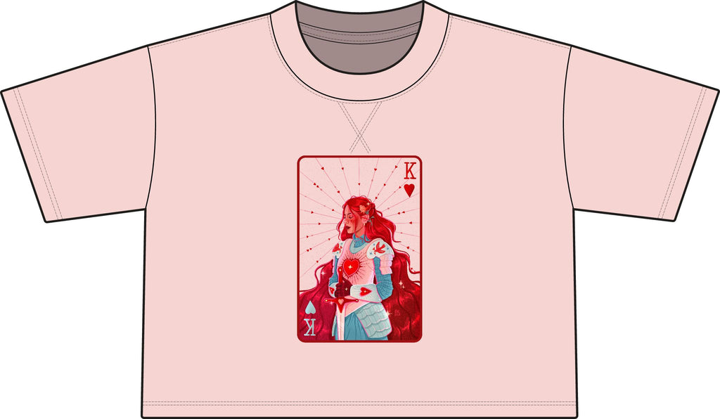 Knight of Hearts Women's French Terry Mid-Length Boxy Top- Brittany Keller Art x Storylines by Sav