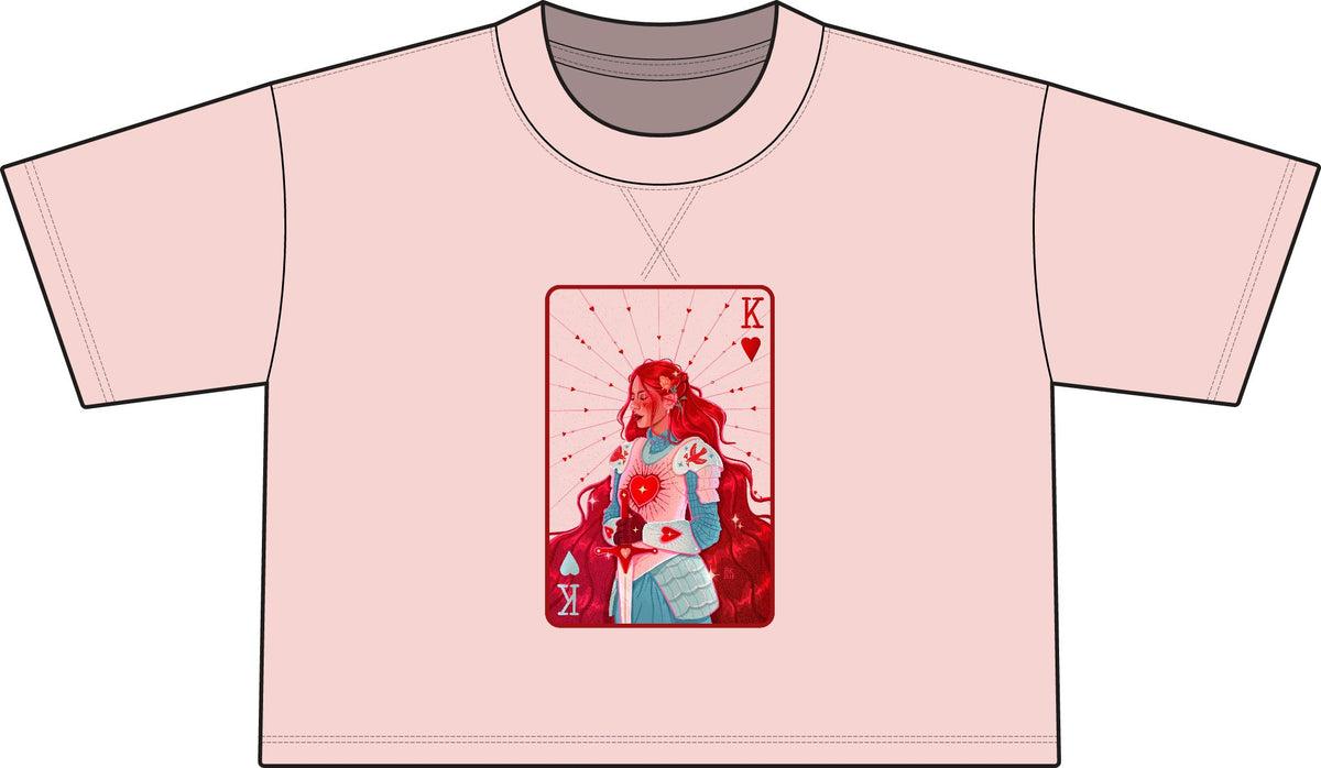 Knight of Hearts Women's French Terry Mid-Length Boxy Top- Brittany Keller Art x Storylines by Sav
