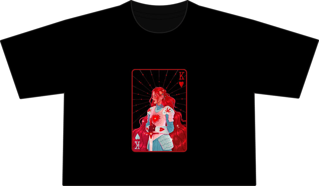 Knight of Hearts Women's French Terry Mid-Length Boxy Top- Brittany Keller Art x Storylines by Sav