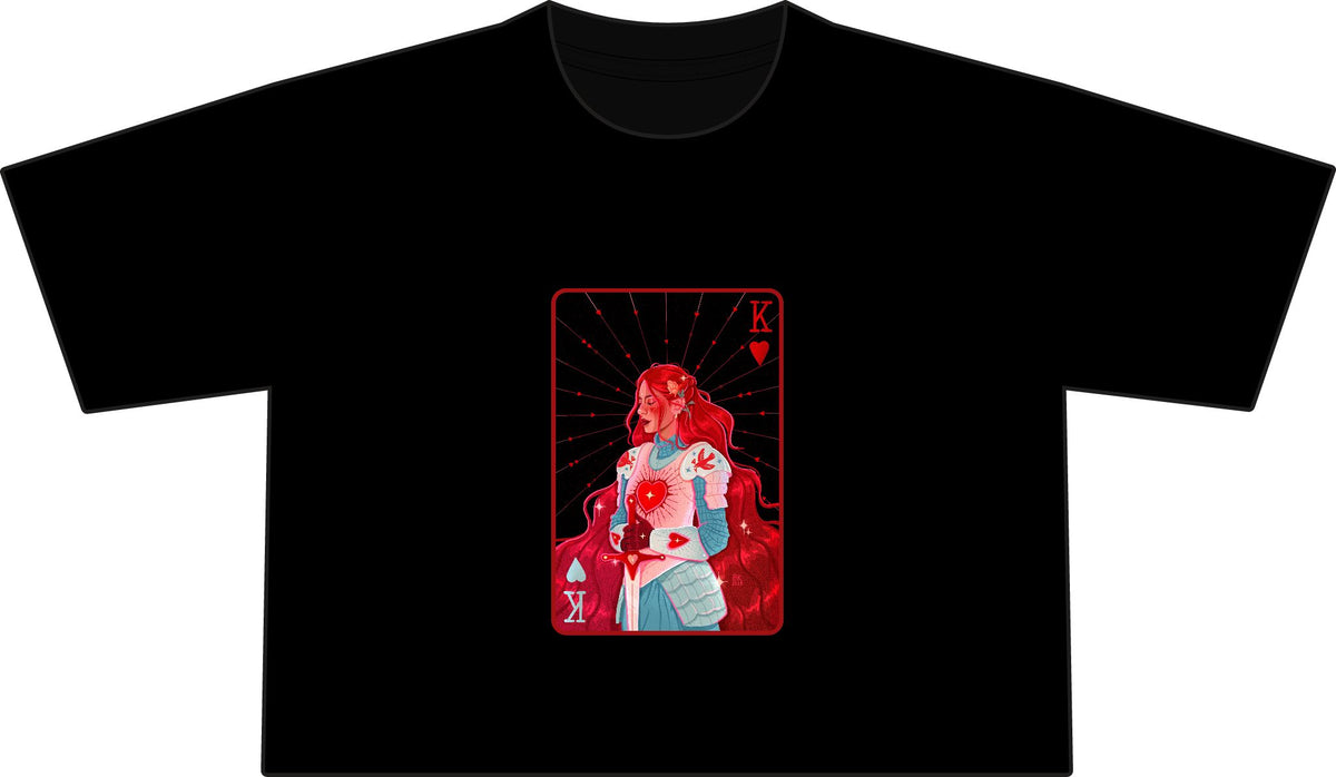 Knight of Hearts Women's French Terry Mid-Length Boxy Top- Brittany Keller Art x Storylines by Sav