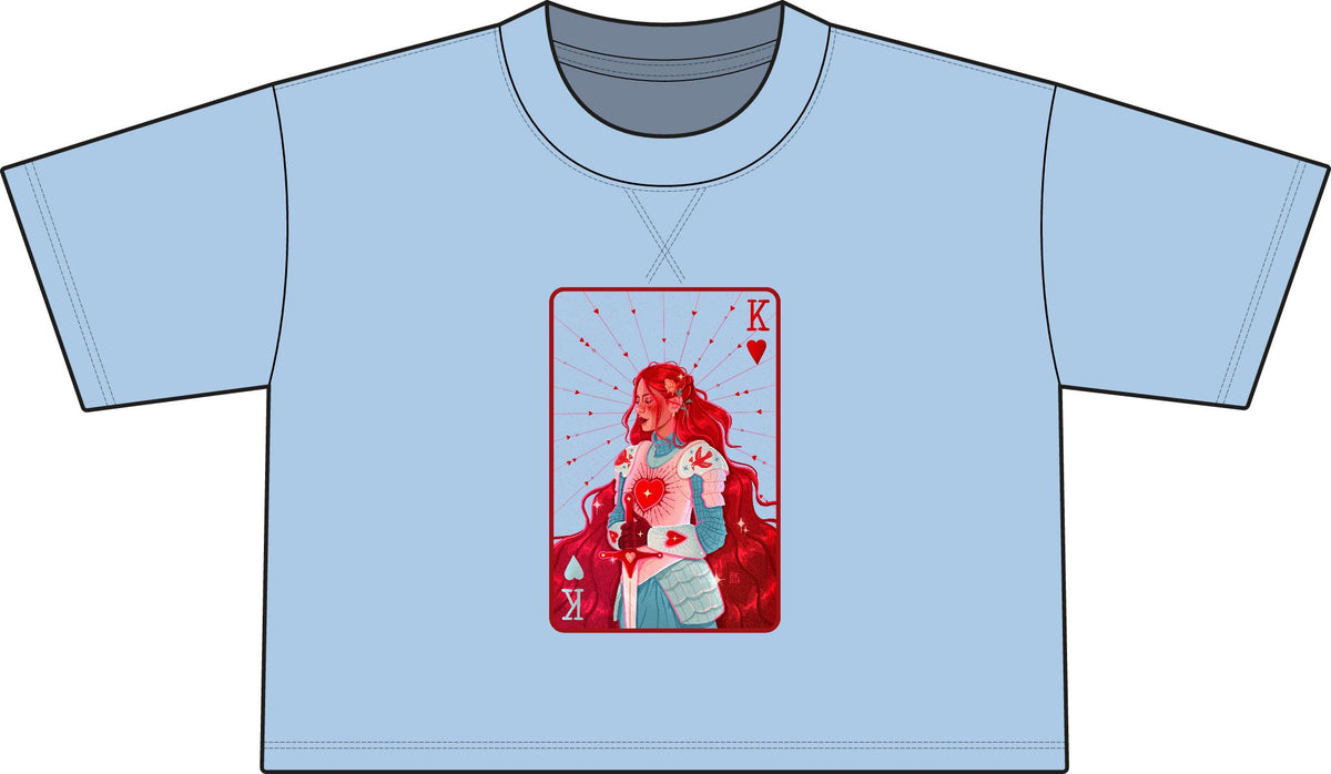 Knight of Hearts Women's French Terry Mid-Length Boxy Top- Brittany Keller Art x Storylines by Sav