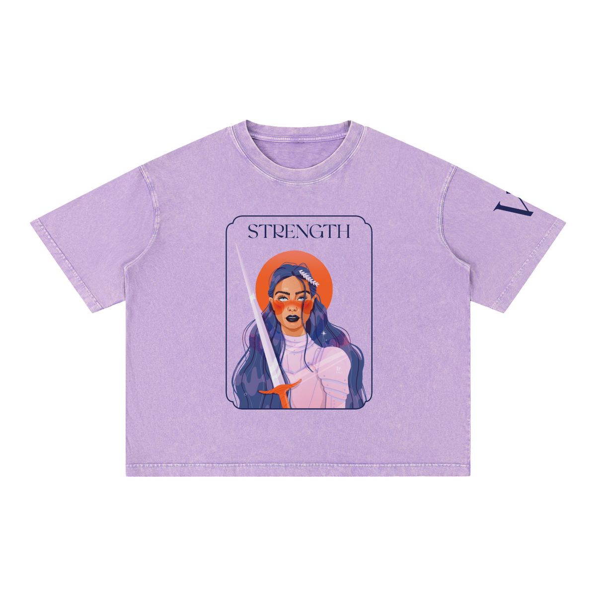 Strength Mineral Wash Boxy Cotton T-Shirt | Brittany Keller Art x Storylines by Sav
