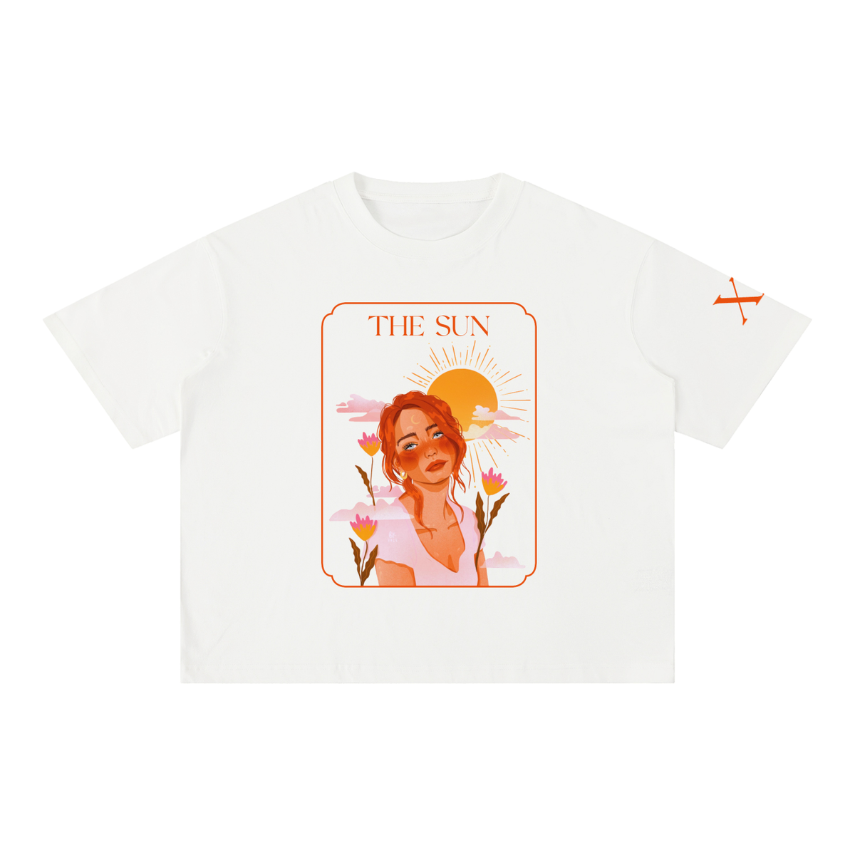 The Sun Mineral Wash Boxy Cotton T-Shirt | Brittany Keller Art x Storylines by Sav