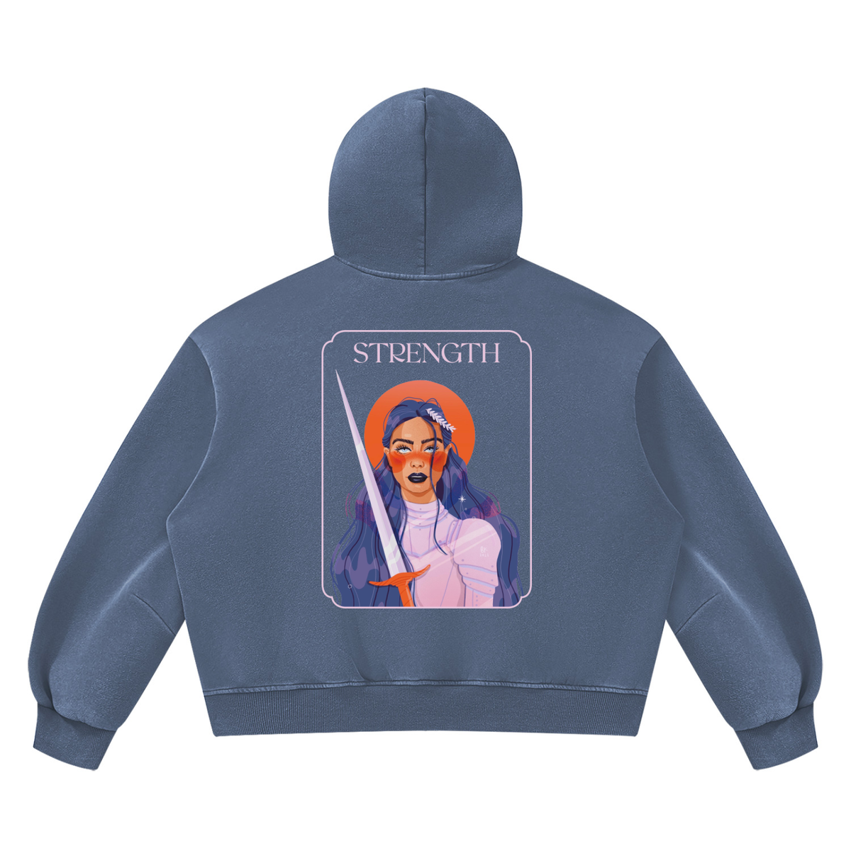 Strength Vintage Wash Boxy Fleece Hoodie | Brittany Keller Art x Storylines by Sav