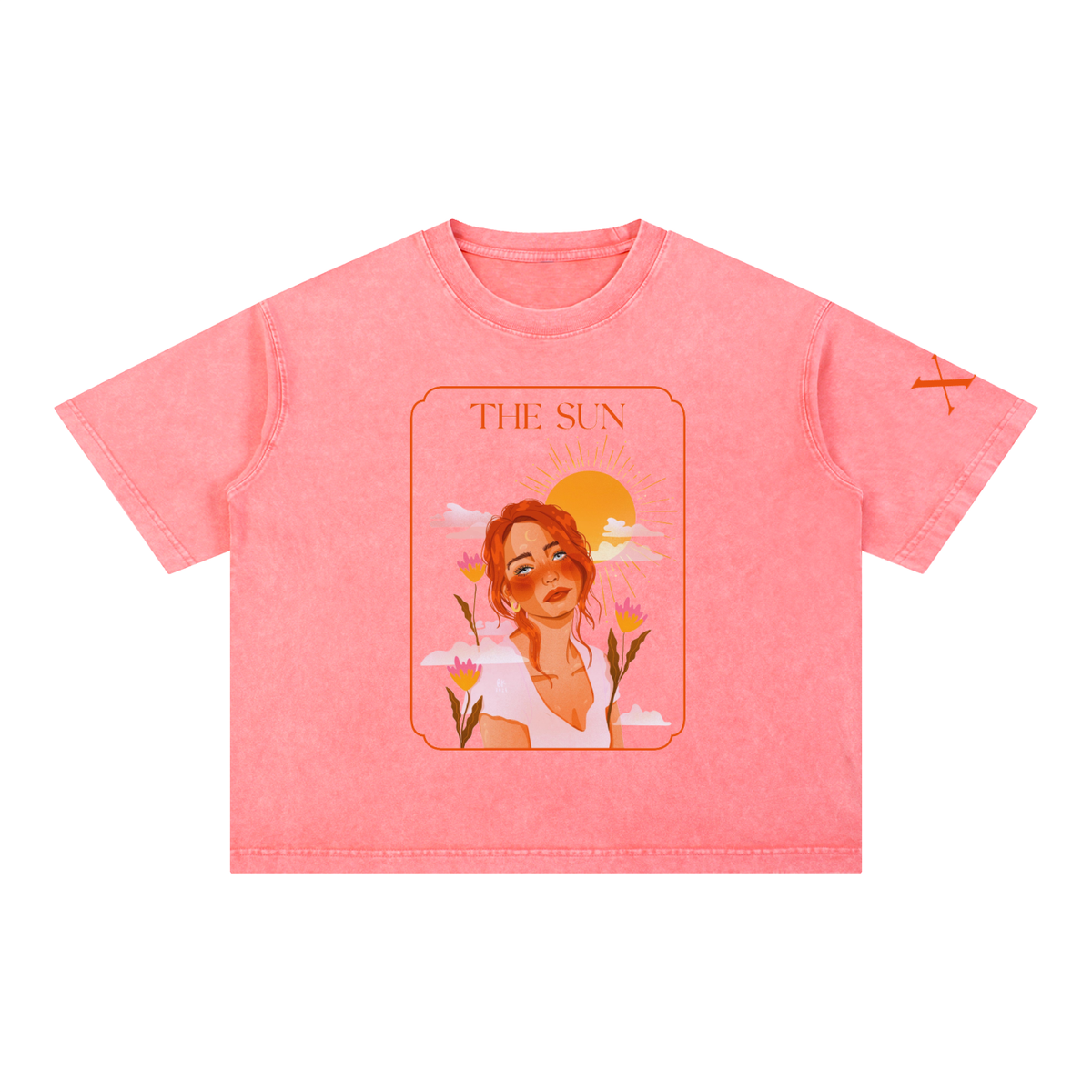 The Sun Mineral Wash Boxy Cotton T-Shirt | Brittany Keller Art x Storylines by Sav
