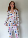 women wearing long sleeve book pajamas