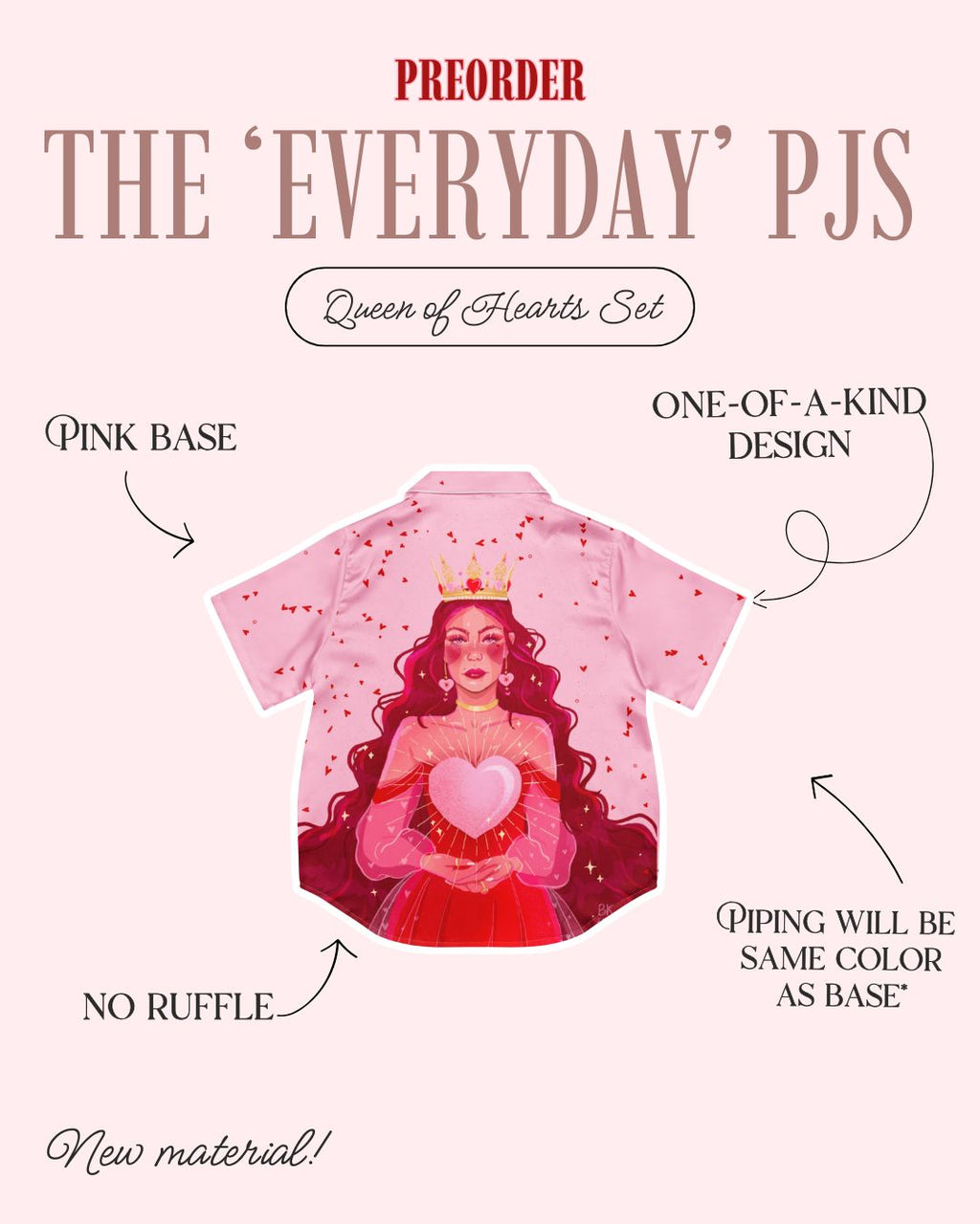PRE-ORDER: The Everyday PJ - Queen of Hearts Shorts Set