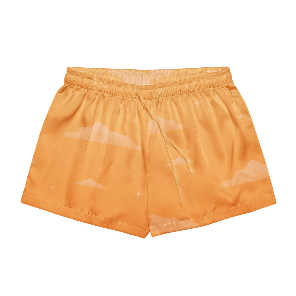 the sun shorts with drawstring mock up