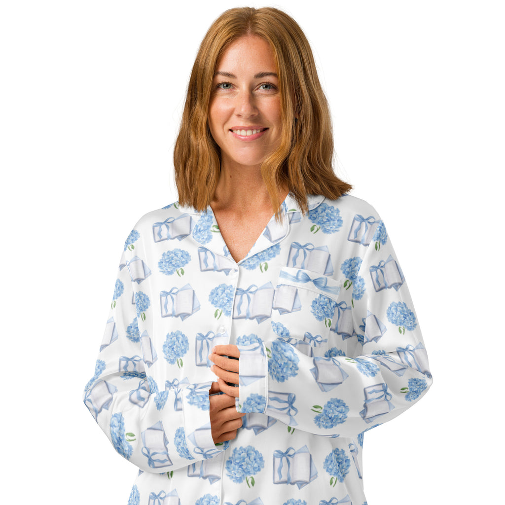 Product mockup of pajamas and books long sleeve
