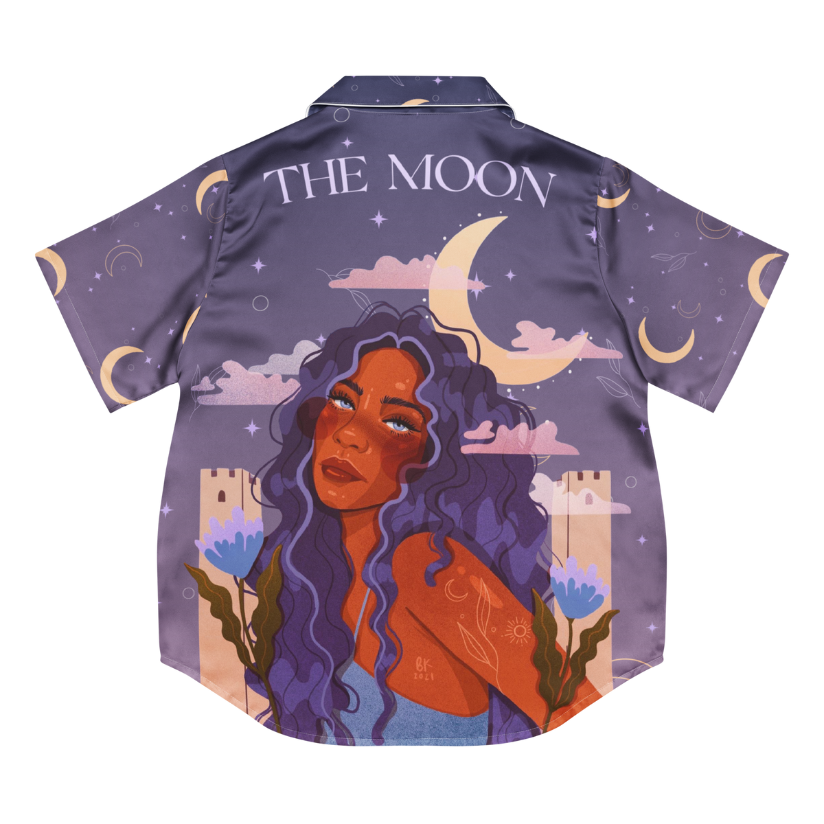 The Moon Short Sleeve Shorts Everyday Pajama Set | Brittany Keller Art x Storylines by Sav | The Lovely Ladies Tarot Collection
