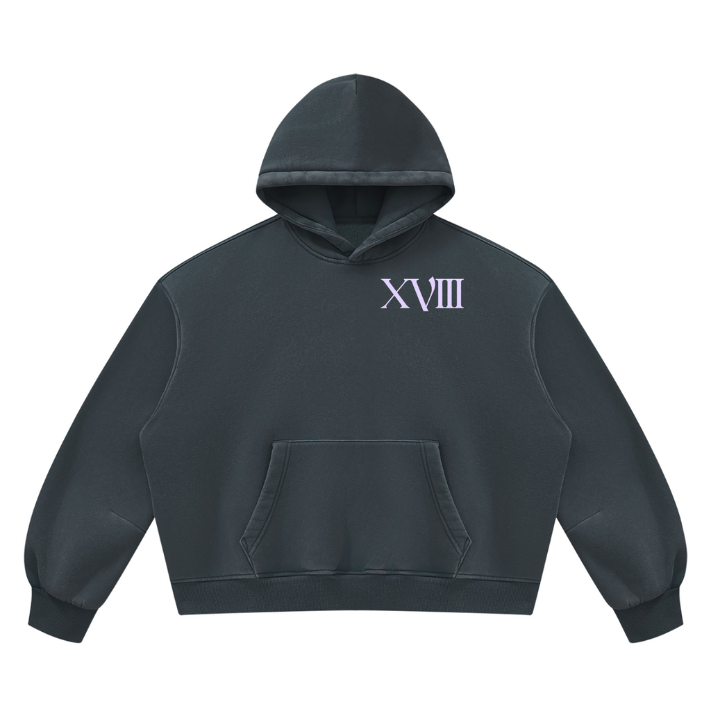 The Moon Vintage Wash Boxy Fleece Hoodie | Brittany Keller Art x Storylines by Sav