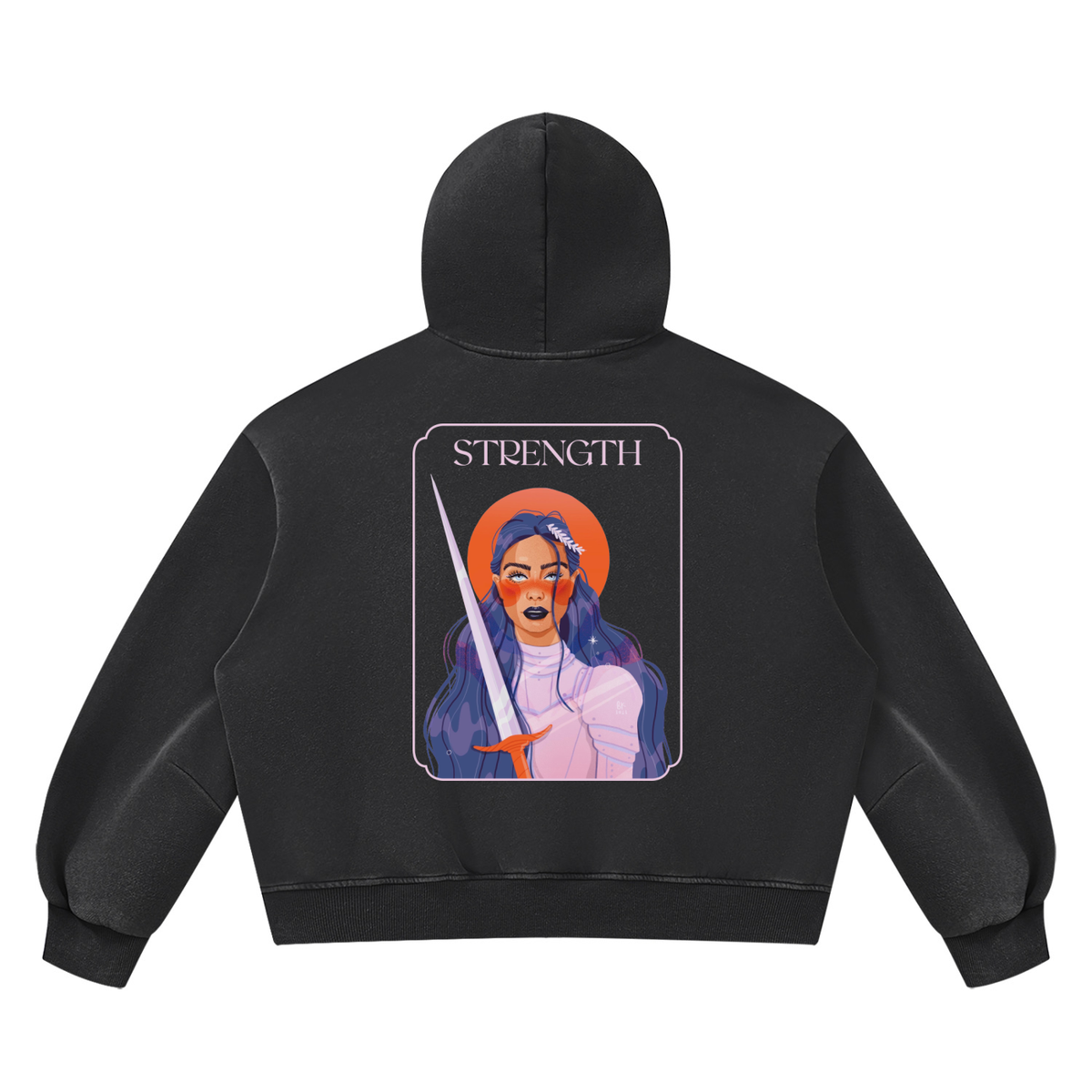 Strength Vintage Wash Boxy Fleece Hoodie | Brittany Keller Art x Storylines by Sav
