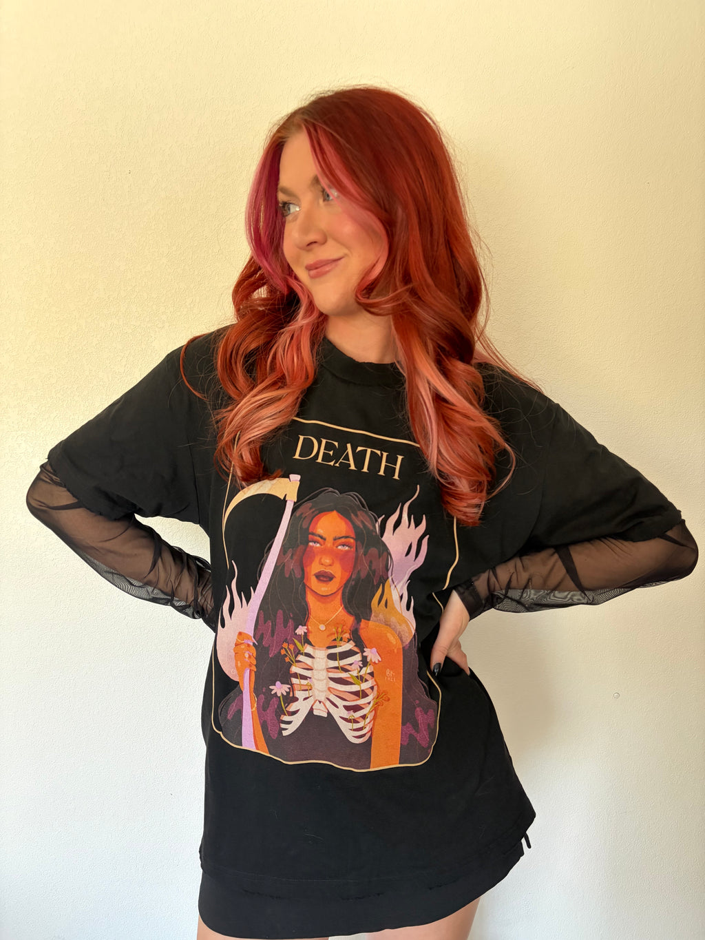 Lady Strength Oversized Mesh Layer T-Shirt | Brittany Keller Art x Storylines by Sav