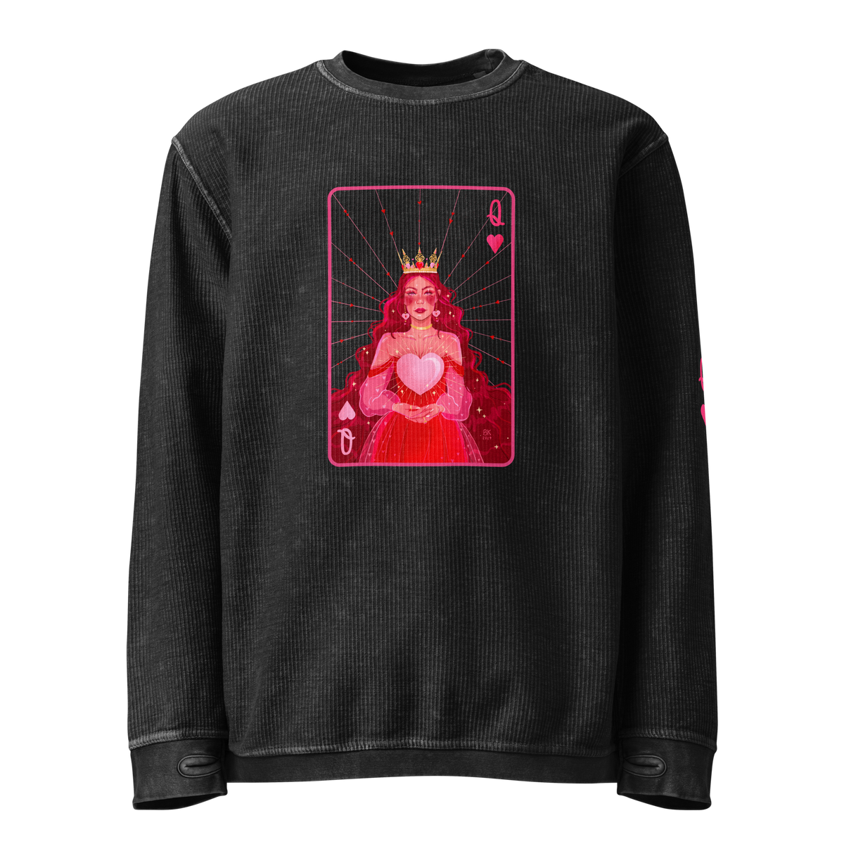 Queen of Hearts Comfy Cord Sweatshirt | Brittany Keller Art x Storylines by Sav