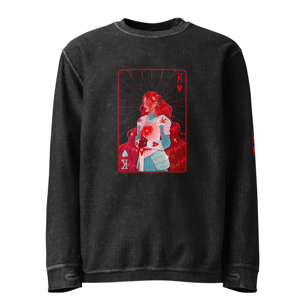 Knight of Hearts Comfy Cord Sweatshirt | Brittany Keller Art x Storylines by Sav