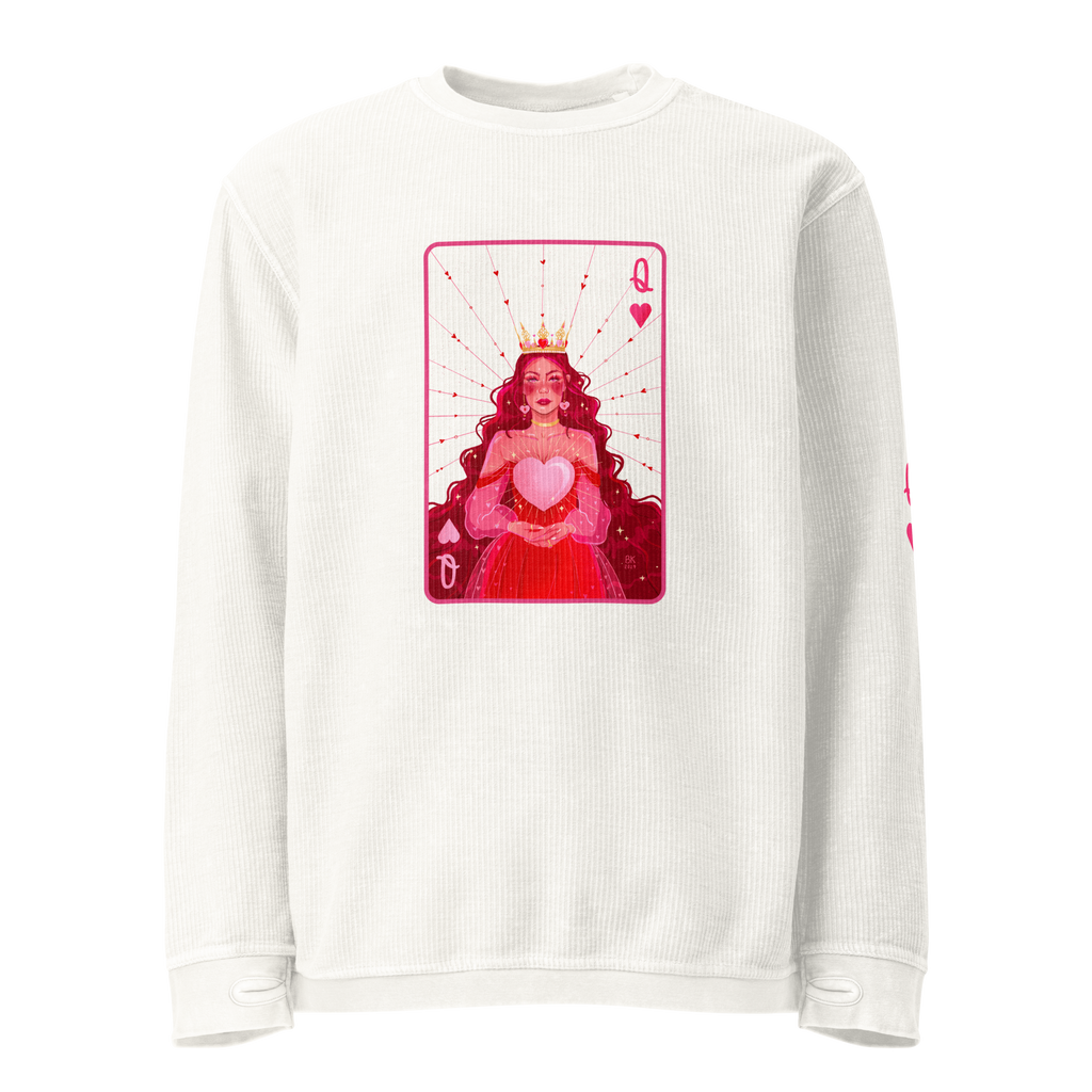 Queen of Hearts Comfy Cord Sweatshirt | Brittany Keller Art x Storylines by Sav