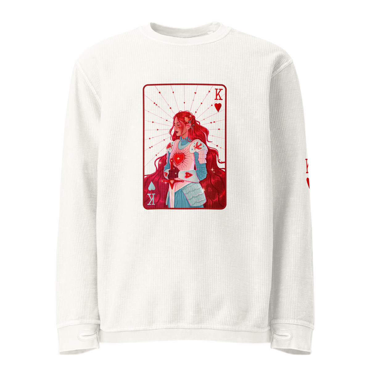 Knight of Hearts Comfy Cord Sweatshirt | Brittany Keller Art x Storylines by Sav